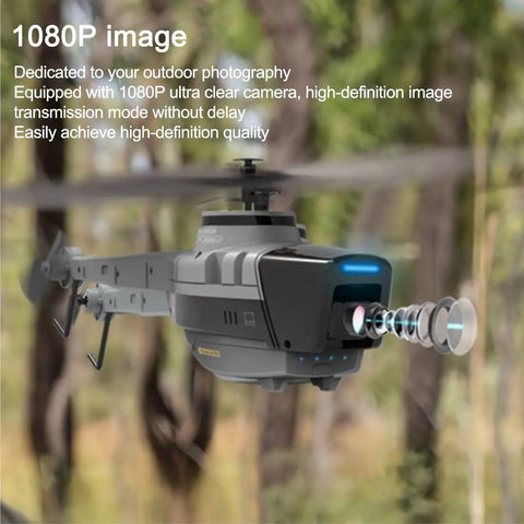 Remote Control Helicopter With 2.4G Four Channel Aerial Recon Drone Crash Resistant Single Rotor Model With 1080p Camera