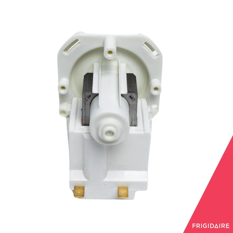 Front view of Drain Pump Replacement For Dishwashers A00044305 Compatible White Top Notch Quality And Easy Install Durable Pump