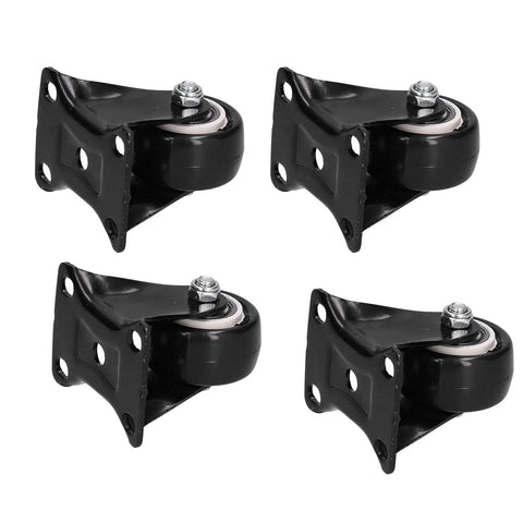 Heavy Duty Caster Wheel Set Four 40mm PVC And Steel Casters, 60kg Capacity, black mounting plates visible