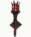 Medieval LED Torch Wall Sconce Flickering Flame Castle Light (Red) mounted on a wall with realistic faux flame effect.