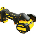 Pro Grade 3 Inch Cordless Mini Angle Grinder with ergonomic grip for turbo cutting and polishing.