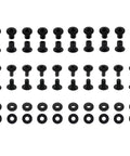 Heavy Duty Chicago Screws One Quarter Inch Twenty Pack Holster Screw Kit For Diy Kydex Belts And Leather Clips includes black carbon steel fasteners.