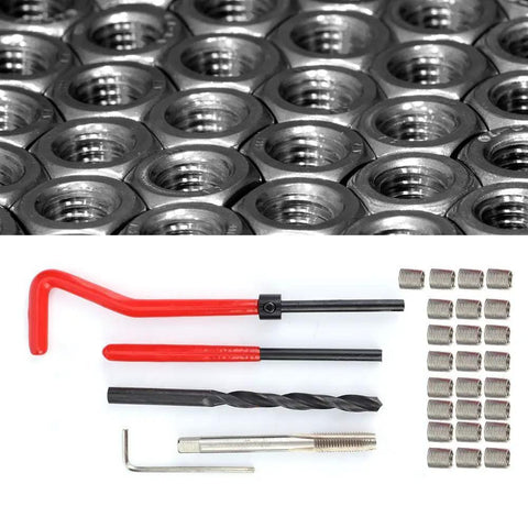 30 Piece Thread Repair Kit With Stainless Steel M6x1 Threaded Inserts And Drill Tap Wrench Set For Aluminum Auto Parts And Machinery