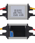 Two Pack DC Buck Converter Step Down Regulator 8 To 22V Input To 3 To 15V Output 5V 12V 3A 11W Beefy Waterproof Aluminum Case