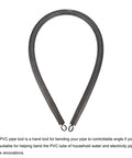Meccanixity Steel Spring Pipe Bender For 1 Inch Pvc Tube, 39 Inch Long bending tool displayed in a flexible loop shape for easy PVC tube bending.