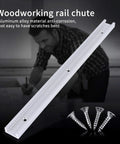 T Slot Track Aluminum Rail For Woodworking Jigs And Router Tables 400mm Long With 4 Screws, anti-corrosion profile