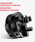 Side view of 2 Inch Mini 3 Jaw Self Centering Woodworking Chuck with M18x1.5 Thread and 0.4 Inch Connector