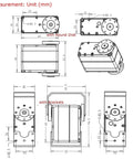 Pair of ANNIMOS 60KG robot servo motors with mounting brackets