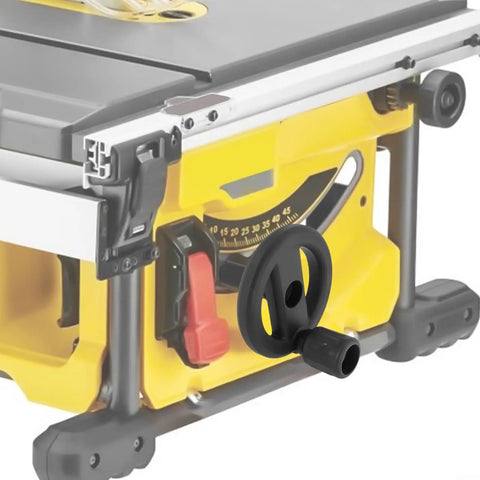 Table Saw Handwheel Replacement Round Handwheel With Revolving Knob Handle Fits DW745 DWE7480 DCS7485B installed on saw