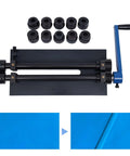 12 Inch Gear Drive Bead Roller For Sheet Metal, DIY manual bench forming machine, 6 die sets, heavy duty steel, top view