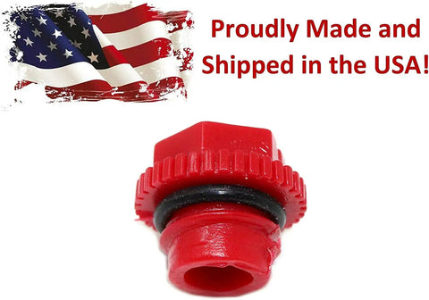 Aftermarket Clutch Cover Drain Plug And O Ring Set 5434264 For ATV And UTV 2 Pack Direct Fit Replacement USA Made Red O Ring