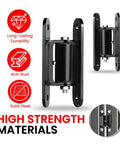 2 Pack Heavy Duty Outdoor Gate Hinges With Sealed Bearings Adjustable Yoke Pivot Bolt On Setup For Beefy Driveway Gates Built Rugged Handles 1100 Lbs image showcasing solid steel construction and bearing mechanism.