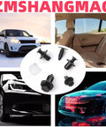 Must Have Car Plastic Rivet Clips Kit 100 Pcs In Six Sizes For Bumpers And Interior Panels Nylon Retainer Clip Set displayed with cars