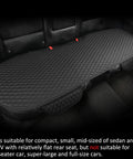 Black rear bench cover from PU Leather Car Seat Bottom Protector Covers Set, 5 layer durable, universal fit for most vehicles.