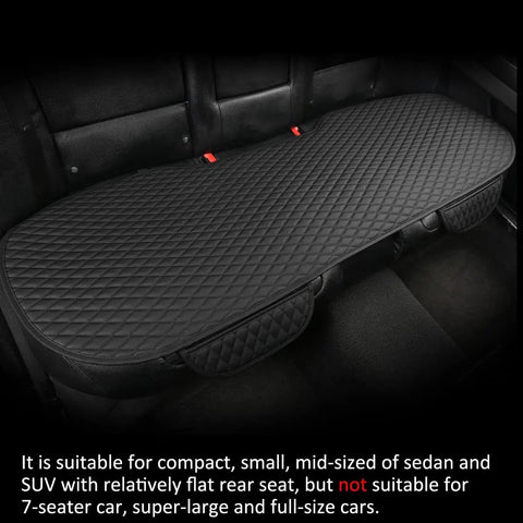Black rear bench cover from PU Leather Car Seat Bottom Protector Covers Set, 5 layer durable, universal fit for most vehicles.