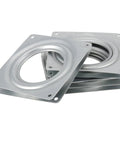 Rock Solid 6 Inch Lazy Susan Hardware 10 Pack Square Turntable Bearing Plate Zinc Plated Steel showing smooth edges and circular mount.