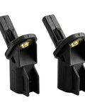 Heavy Duty Front Abs Wheel Speed Sensor Pair For Ford Escape Focus And Volvo, black plastic connectors with gold contacts.