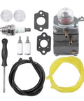 Replacement Carburetor Kit For Bolens And Cub Cadet String Trimmers Includes Fuel Filter Spark Plug Fuel Lines Gaskets And Adjustment Tool Replaces WT973 For BL110 BL160 BL425 BC210 BC280 CC212 CS202 SS270