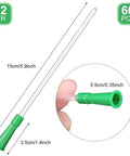 Nuanchu clear PVC replacement tubing set with green end, 60 pcs, 15 cm long, 12 FR