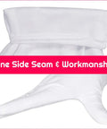 White Cotton Gloves Set For Women And Men All Day Comfort Breathable 70 30 Cotton Polyester Blend fine seam detail