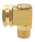 Three Quarter Inch GHT Female To One Half Inch NPT Male Garden Hose Swivel Elbow Brass Adapter For No Fuss Easy Hose To Pipe Conversion Corrosion Resistant Durable Smooth Swivel For Tight Corners, brass 90° fitting
