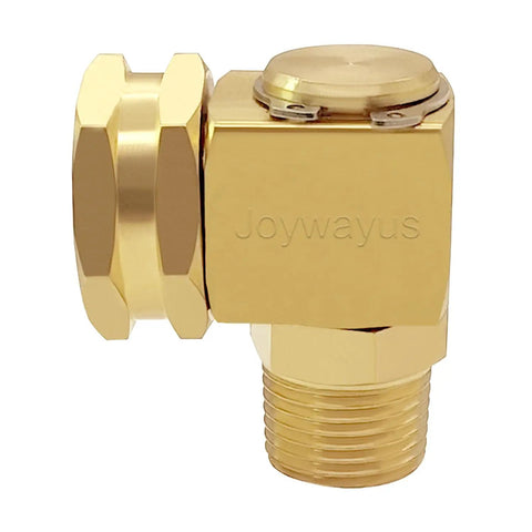 Three Quarter Inch GHT Female To One Half Inch NPT Male Garden Hose Swivel Elbow Brass Adapter For No Fuss Easy Hose To Pipe Conversion Corrosion Resistant Durable Smooth Swivel For Tight Corners, brass 90° fitting