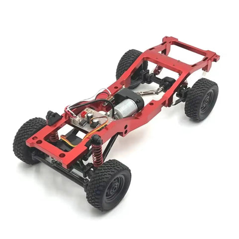 6061 Aluminum RC Car Chassis Frame For MN82 LC79 1/12 Scale, Beefed-Up Metal Upgrade Kit, Red Finish