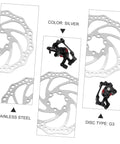 No Fuss Mountain Bike Disc Brake Conversion Kit featuring 160mm stainless steel rotors and mechanical calipers in silver.
