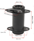 Rear Axle Bearing Carrier Hub for 50cc to 125cc ATVs Quad Go Karts, with detailed dimensions displayed, rugged metal build