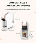 4 In One Compact Coffee Maker Offers No Sweat Hot And Cold Brewing Compatible With K Cup And Dolce Gusto Pods Portable Espresso System for tight spaces.