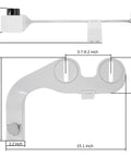 Ultra Slim Bidet Attachment For Toilet With Dual Nozzles For Feminine And Posterior Wash dimensions and design details