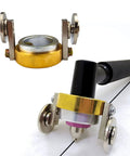 Pro Grade Adjustable Plasma Cutter Roller Guide Wheel With Brass Plating, Spacer For Clean, Accurate Cuts, Inner Diameter 20 To 27mm, Torch Wheel Replacement For 60A AG60 SG55