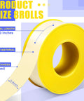 Extra Wide Three Quarter Inch Gas Tape, 390 Inch Long, Four Mil PTFE Thread Sealant, Yellow Color Gas Seal Tape Roll