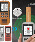 7-in-1 for stud Finder Wall Scanner LCD Display Deep Scan 7-in-1 showing various colors and clear LCD readout.