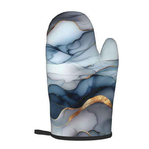 Super Cool Gary Fluid Oven Mitt And Pot Holder Set For Kitchen Heat Resistant Up to 356 Degrees F, colorful design, heat resistant fabric.
