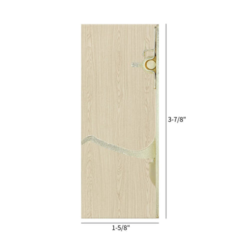 Pocket Door Edge Pull 4 Inch Flush Mount Handle In Brushed Brass Satin Brass Finish shown in door installation.