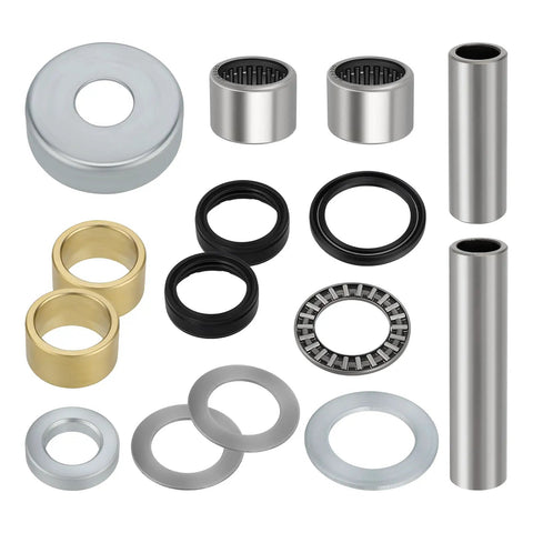 Components of Beefed-Up Swing Arm Bearing Seal Rebuild Kit For Yamaha Raptor 660R YFM660R 2001-2005 With Premium Seals And Bearings