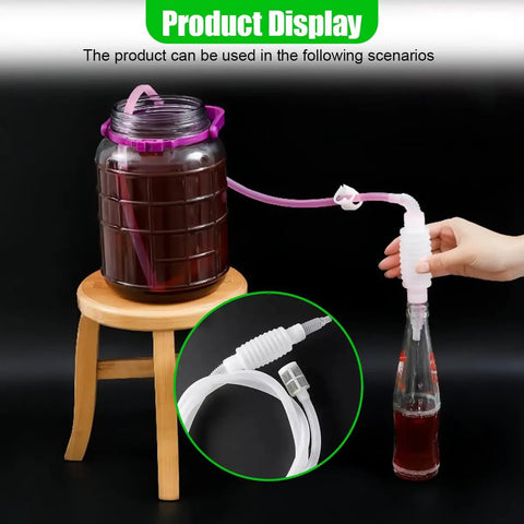 Silicone Siphon Pump And Flexible Transfer Hose Makes Quick Work Of Fluid Extraction Includes Built In Filter Clip, using siphon pump with bottle.