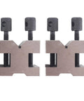 Hardened Steel 90 Degree V Block Set With Clamps, 1-3/8 x 1-3/8 x 1-3/16, pro grade machinist gauge kit, front view