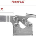 Heavy Duty Toggle Clamp 225D Quick Release Hold Down Clamp 500 Lbs Anti Slip Horizontal Side View with Measurements