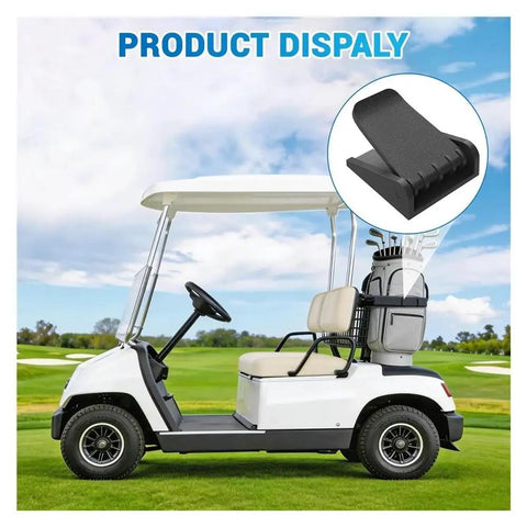 4 Piece Bag Rack Strap Buckle Set For YMH G1 To G29 Golf Carts Replacement Parts 1985 To 2016 shown with golf cart.