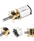 6V 15RPM Micro DC Gear Motor With Metal Gearbox, 10mm Output Shaft, 1 to 298 Reduction, close-up of motor details