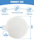 30 Pack Premium Self Adhesive 4.3 Inch Shower Drain Hair Catcher Mesh Strainer Adhesive Pad dimensions showing 4.3" size and details.
