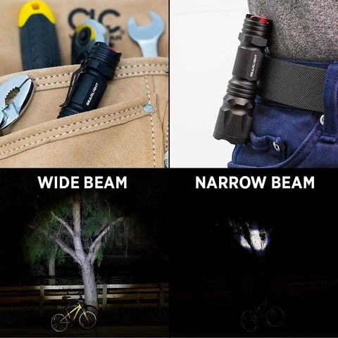 Two Bright Mini LED Flashlights Set With Pocket Clip For Camping And Outdoor Adventures, High Lumens, Tactical Tiny Lights, Waterproof Military Grade Aluminum Build, Ultra Compact Lightweight, Perfect For Emergency Prep