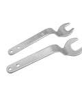 RA1152 Offset Wrenches For Quick Router Bit Changes, silver metal, showing 16 mm shaft and 24 mm collet wrench.