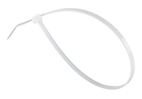 14 Inch White And Clear Zip Ties Pack 100 Count 50Lb Strength UV Resistant Nylon Cable Ties Self Locking Tie Wraps