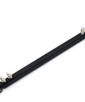 Heavy Duty Double Kick Drum Pedal Drive Shaft Steel Bass Drum Linkage Connector with smooth matte black finish.