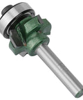Jiawu 4-Tooth Woodworking Router Bit Trimmer For Perfect Edge Banding Finish With Tungsten Steel Blades And R2 Radius, 1/4 Inch Shank close-up view.