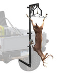 Hitch Mounted Deer Hoist With Gambrel Winch, 500 Lb Capacity, Adjustable Height And 360 Degree Swivel, Beefy Truck Bed Game Hoist For Hunting And Hanging Gear on truck hitch