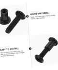 Tough As Nails M6x25 Stainless Steel Binding Post Screws For Leather Bags And Saddle Work showing durable black socket cap fasteners.